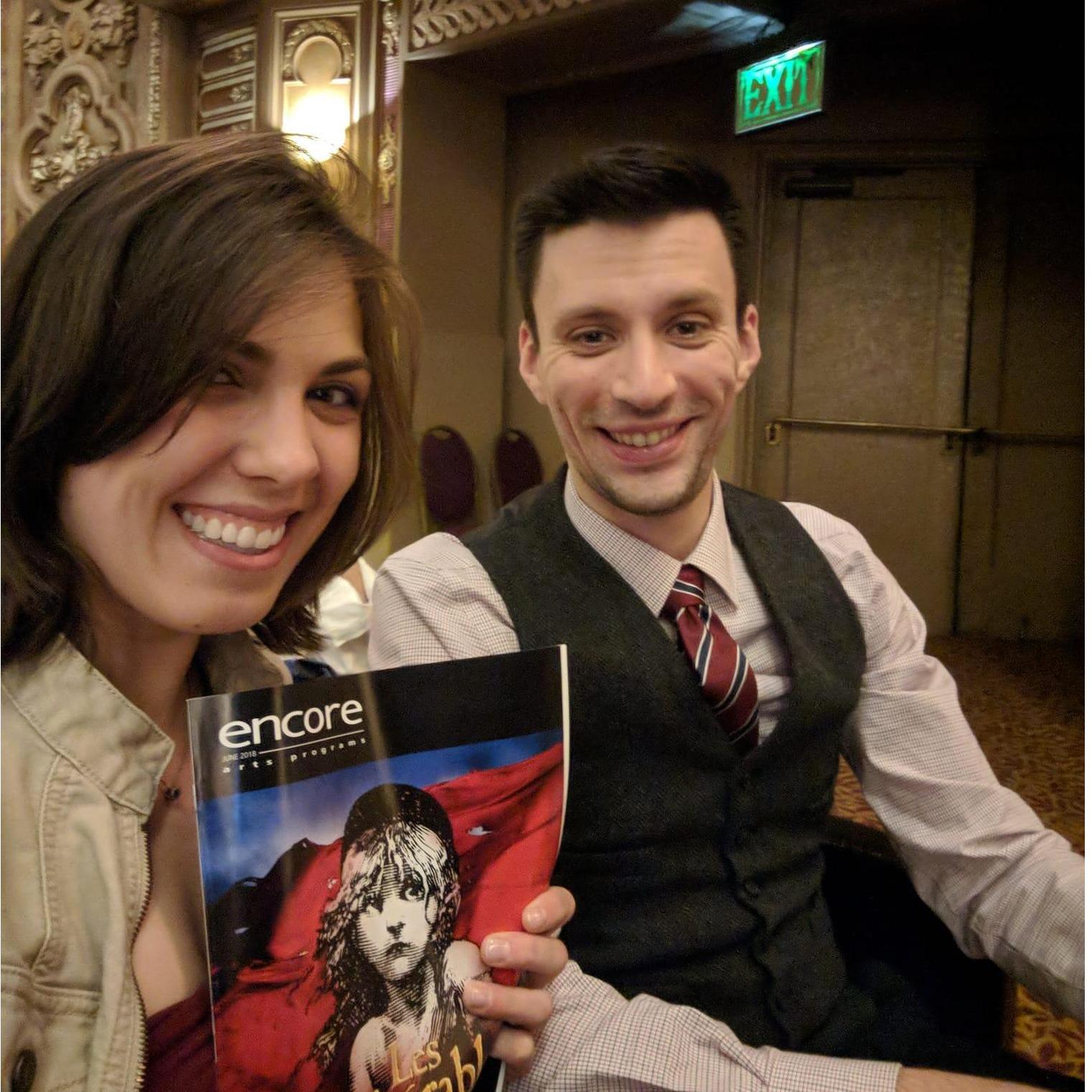 Les Miserables at 5th Avenue Theatre for Hannah's birthday!