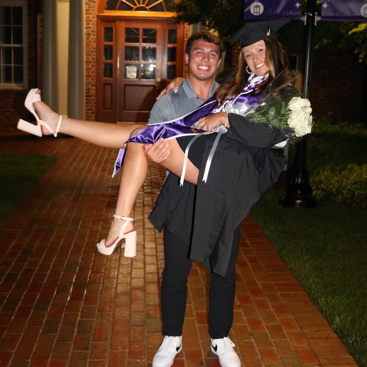 May 2024 - Hannah graduated from Furman University! Logan drove 8 hours from West Palm Beach, Florida.