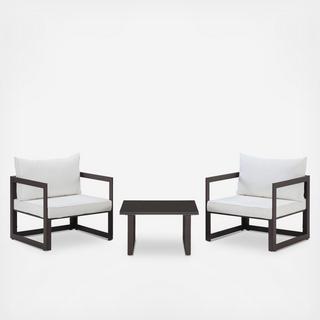 Fortuna 3-Piece Outdoor Patio Sectional Sofa Set