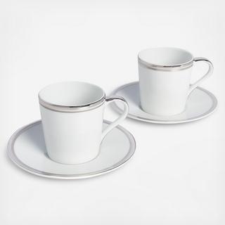 Wilshire Espresso Cup & Saucer, Set of 2