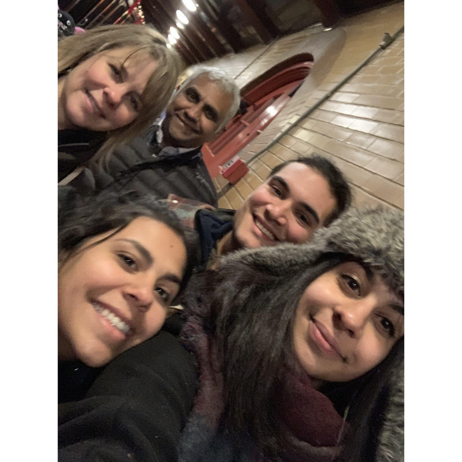 Philip fam outing to see the holiday lights at Budweiser Brewery in NH in 2019