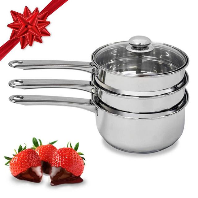 Zulay Kitchen Stainless Steel Double Boiler Chocolate Melting Pot