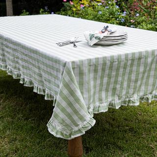 Gingham Ruffle Tablecloth