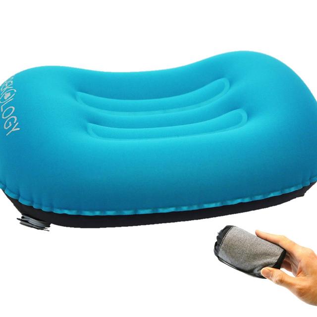 Trekology Ultralight Inflating Travel / Camping Pillows - Compressible, Compact, Inflatable, Comfortable, Ergonomic Pillow for Neck & Lumber Support and a Good Night Sleep while Camp, Backpacking