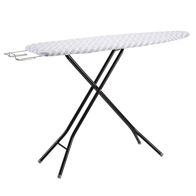 AmazonBasics Full-Size Ironing Board - 4-Leg Fold-Up, Chevron Removable Cover