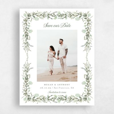 Dark Olive, Green Wedding Save the Date - Nektar Photo