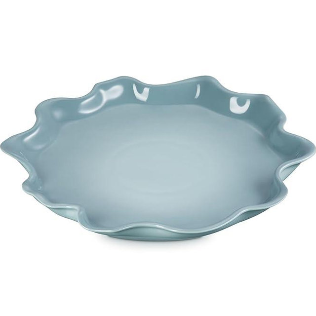 Le Creuset Stoneware Iris Serving Platter, 14", Sea Salt