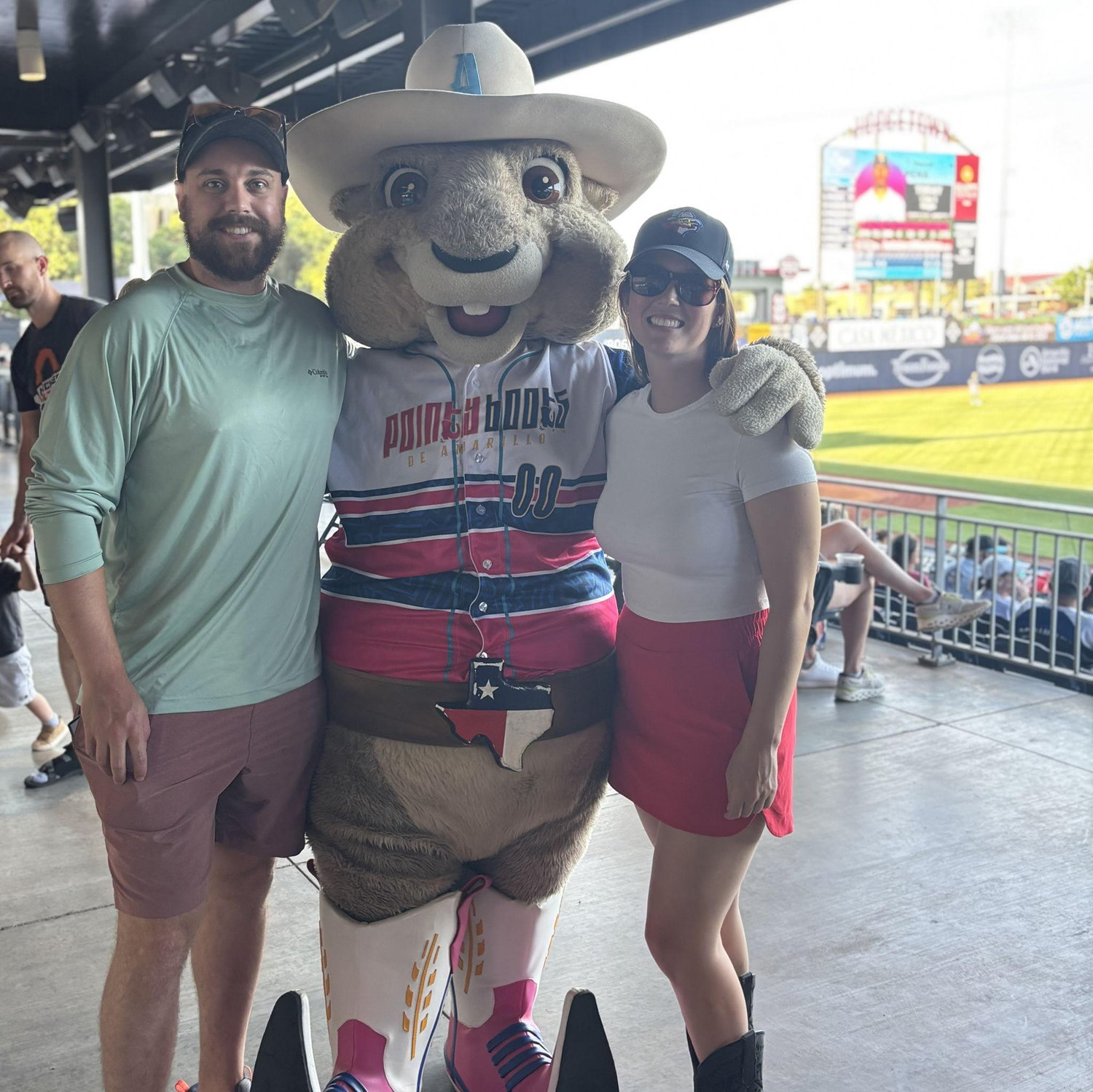 Josh attends his 1st Amarillo Sod Poodles baseball game.