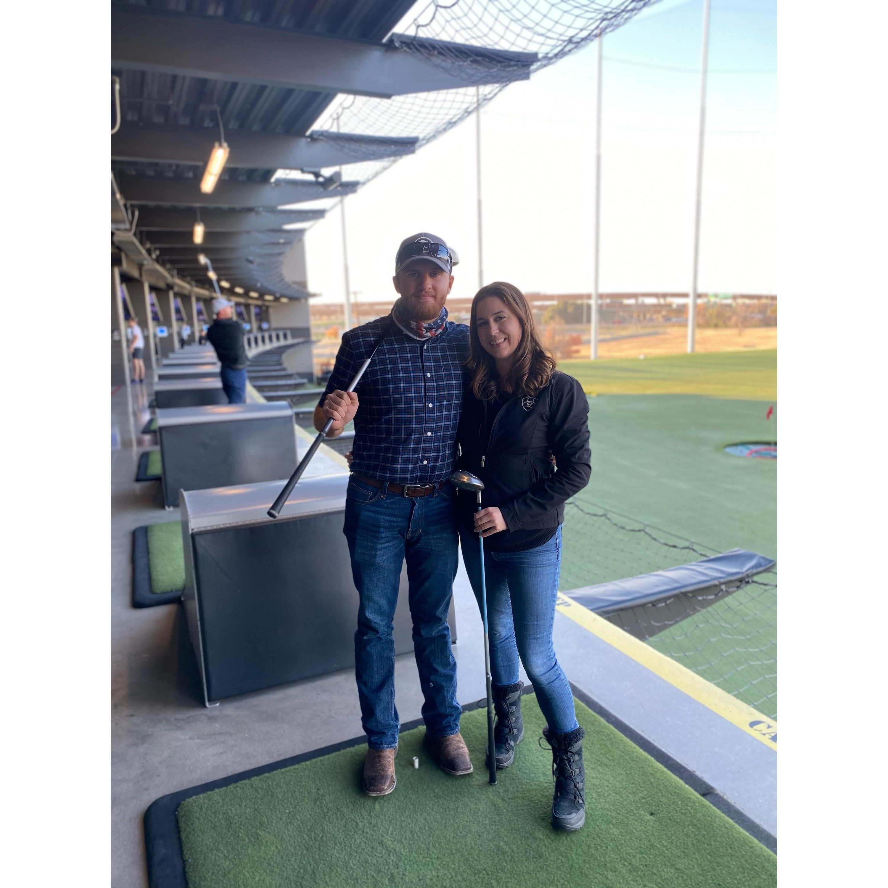 Our love for golf is something we both share!