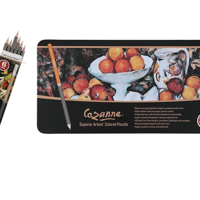 Creative Mark Cezanne Premium Colored Pencil Set With 6pk Colorless Blenders - Soft Wax Core Colored Pencils for Drawing, Blending, Coloring, Professional Artists & More! - 120-Count