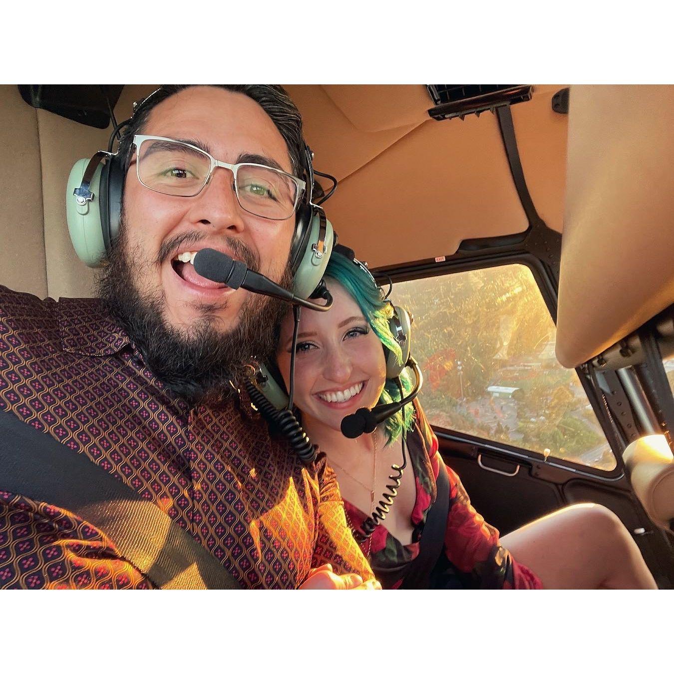 07 | 21 A helicopter tour of Portland to celebrate four years of love.