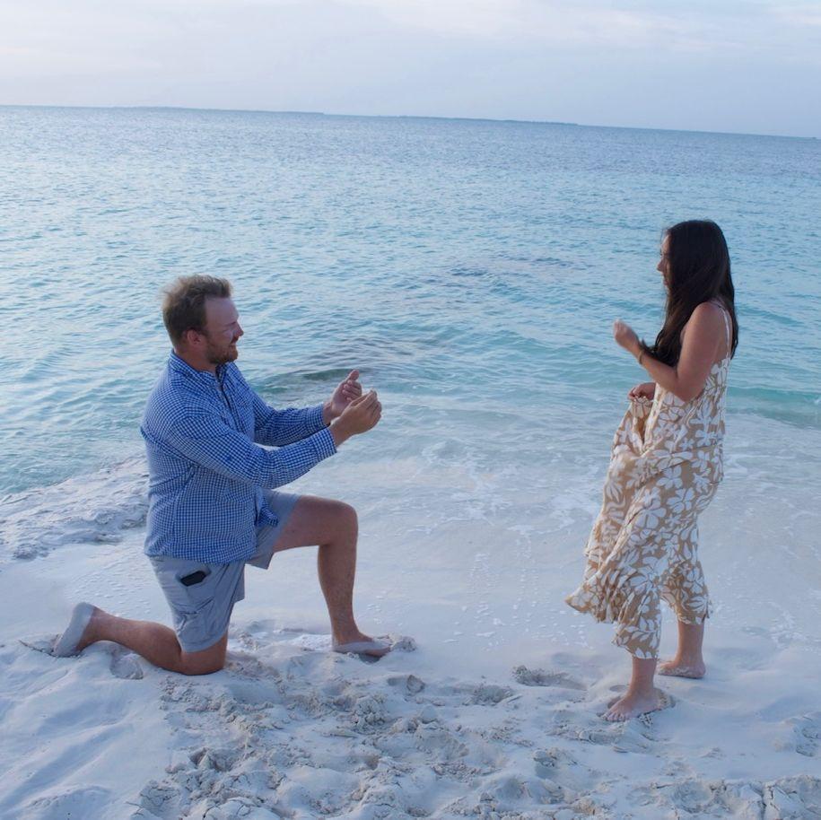 Reid proposed in the Bahamas on July 11th, 2025. The day before our 5th anniversary 🤍
