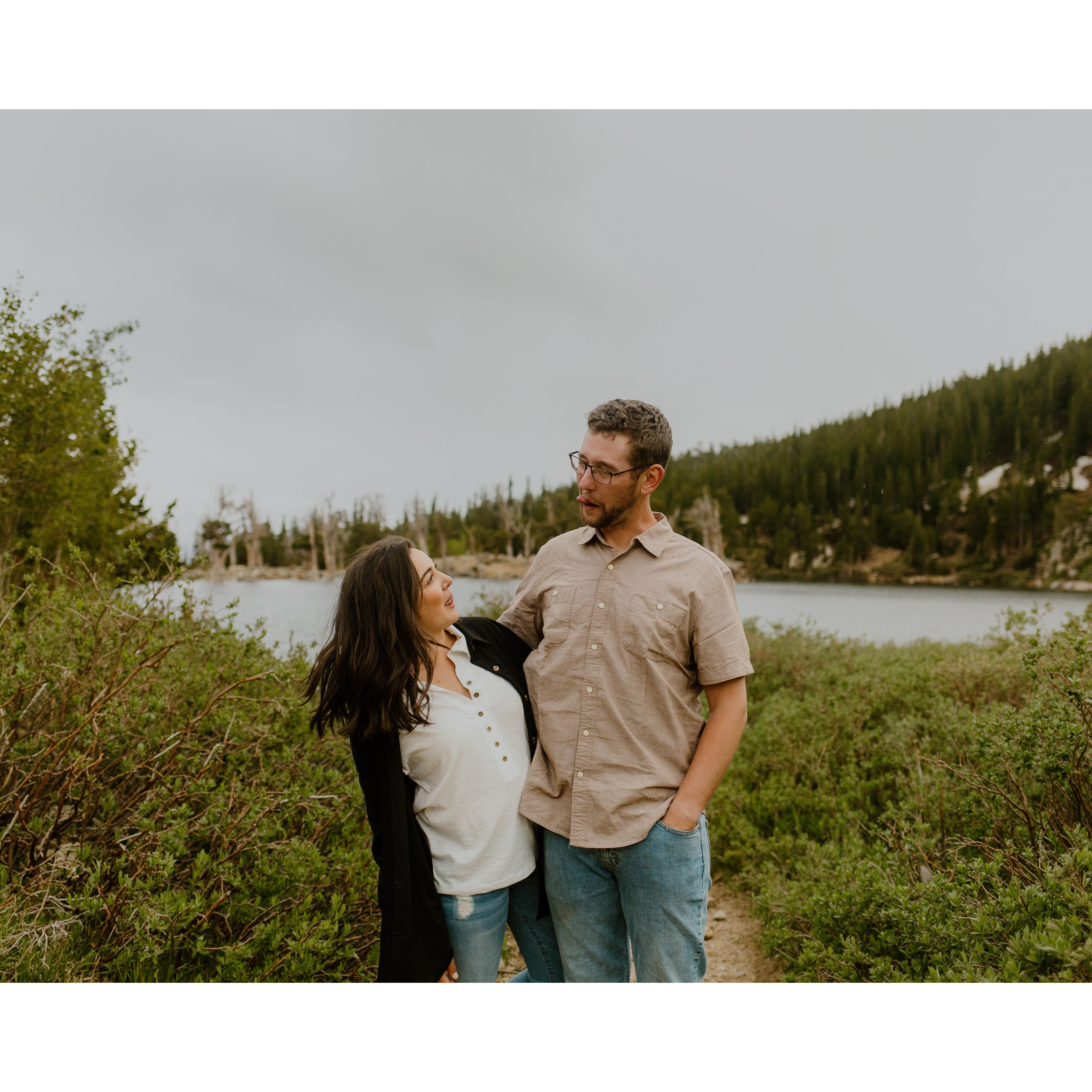 Trying to take engagement photos.