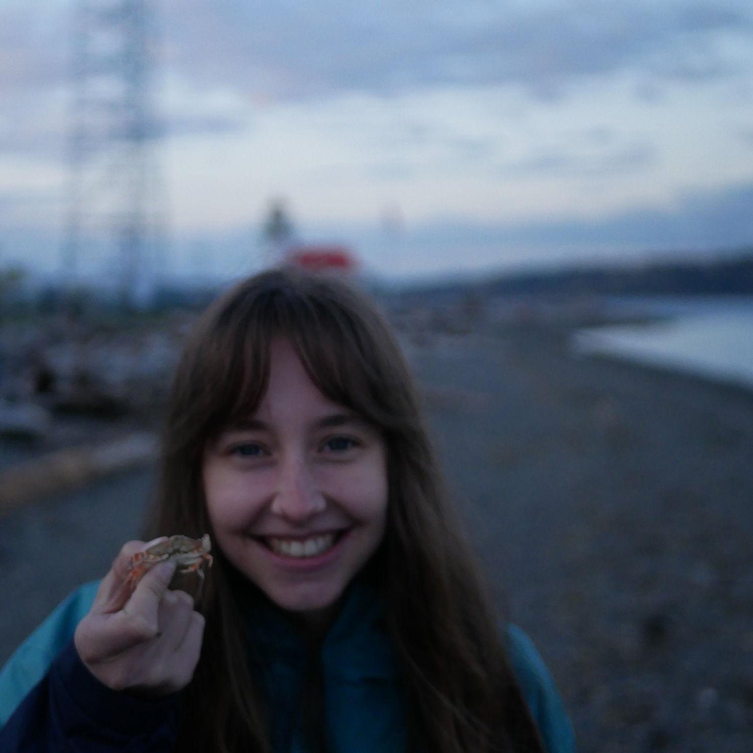 Maia with a crab.