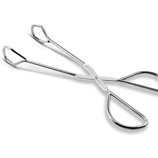 9-Inch Heavy Duty Stainless Steel Kitchen Tongs - Comfortable Ergonomic Grip, Scissor Design, Heat Resistant for BBQ and Cooking