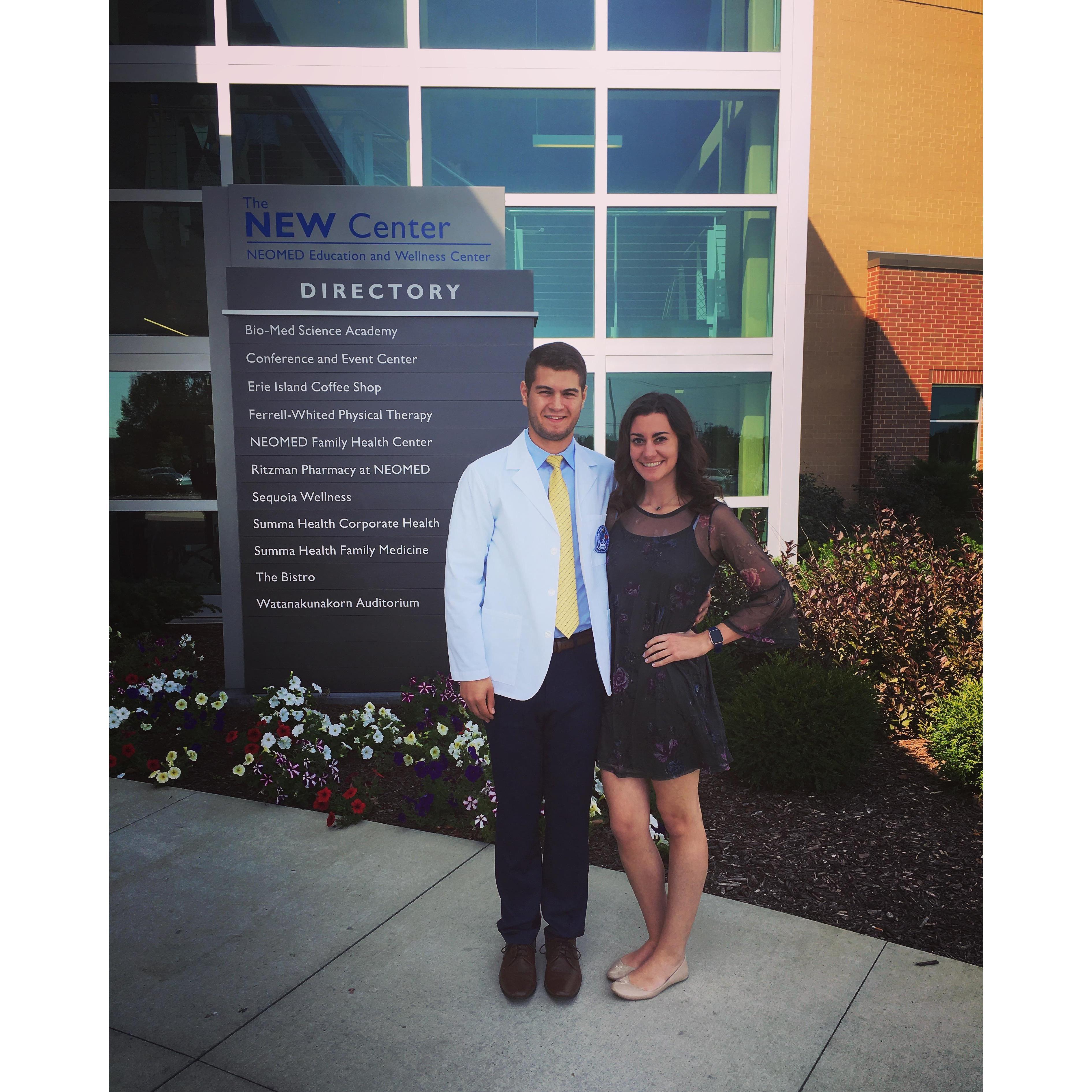 Brandon's white coat ceremony