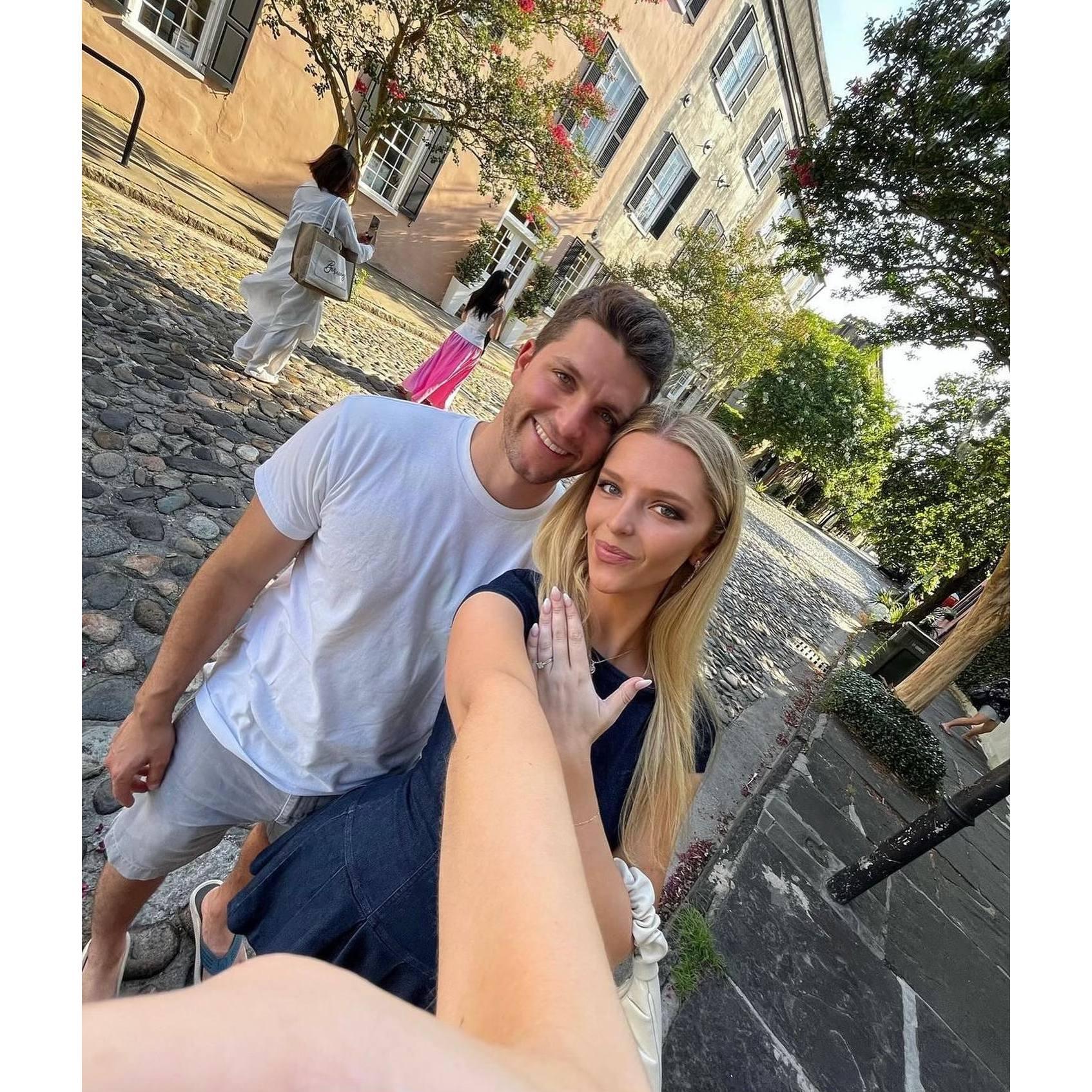 June, 2024- A blissful week as new fiancés in Charleston