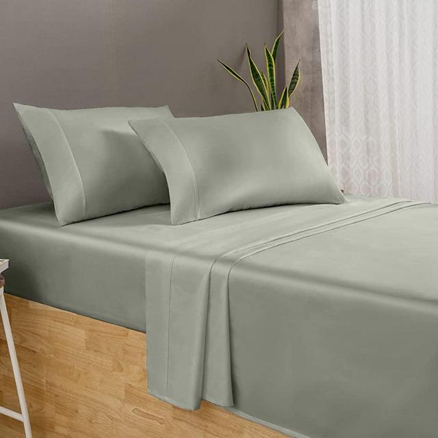 Threadmill Luxury 800 Thread Count Full Size 100% Cotton Sheets - Moonrock Grey Sateen Weave Bed-Sheets, Better Than Egyptian Cotton, 4 Pc Solid Bed Set, Fits 16" Deep Pocket