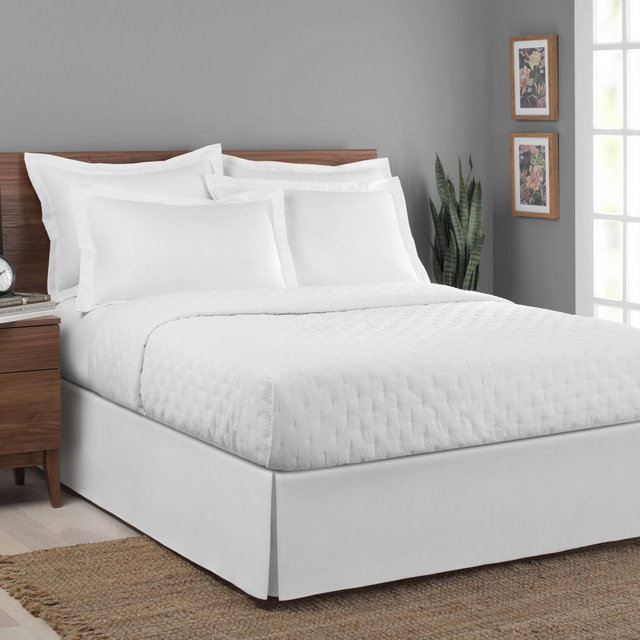 Today's Home Full Microfiber Tailored Bed Skirt White