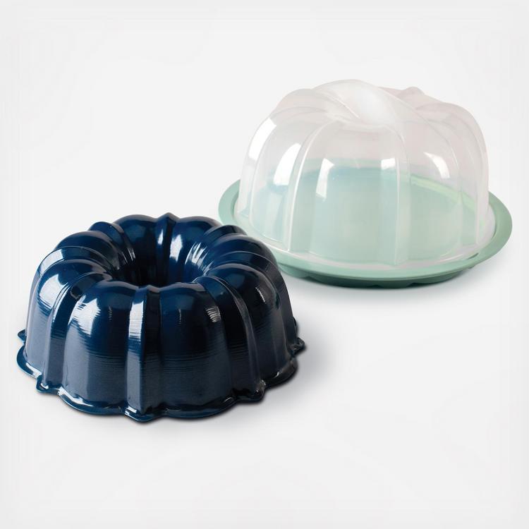 Nordic Ware, Translucent Bundt Cake Keeper and Bundt Pan Zola