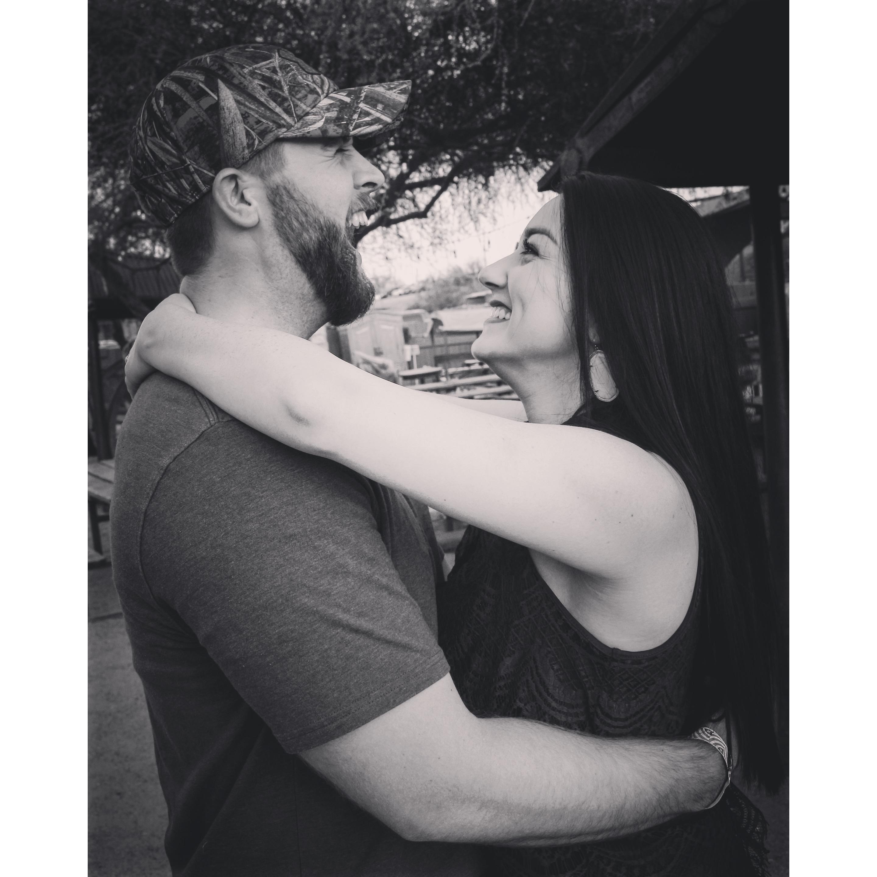 Moments after the proposal!