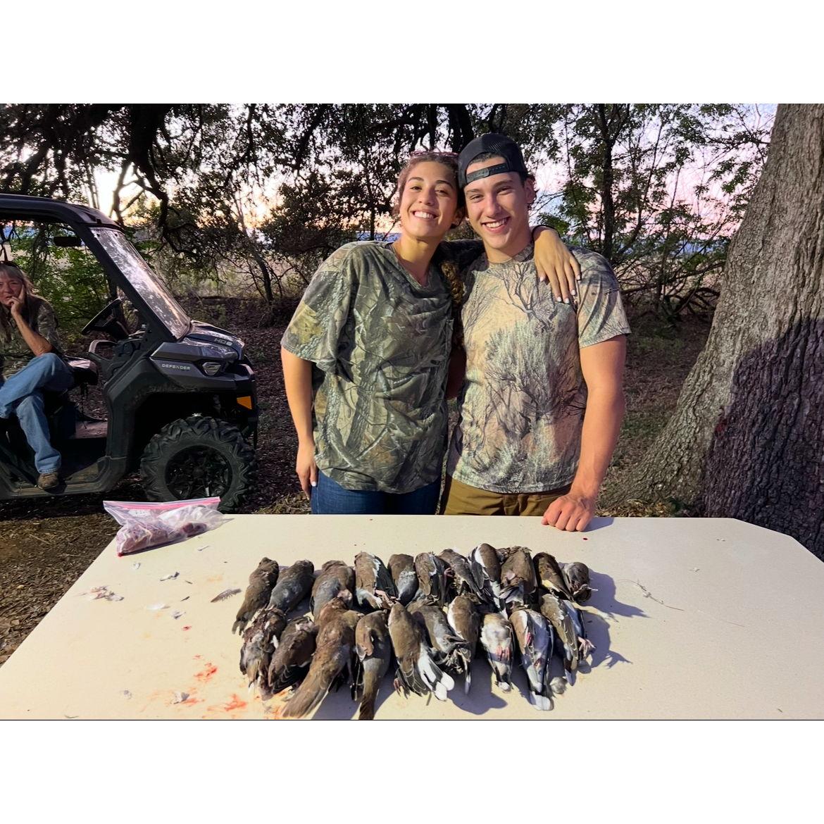 One of our first dove hunts together, many more to come in the future!
