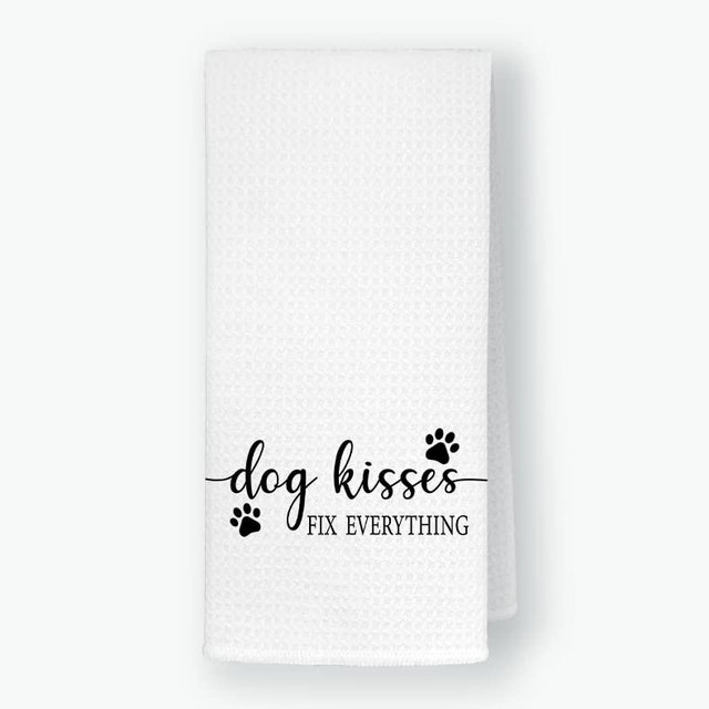 QODUNG Soft Kitchen Towels 16x24 Inch,Funny Dog Drying Cloths for Kitchen,Dog Lover Gift