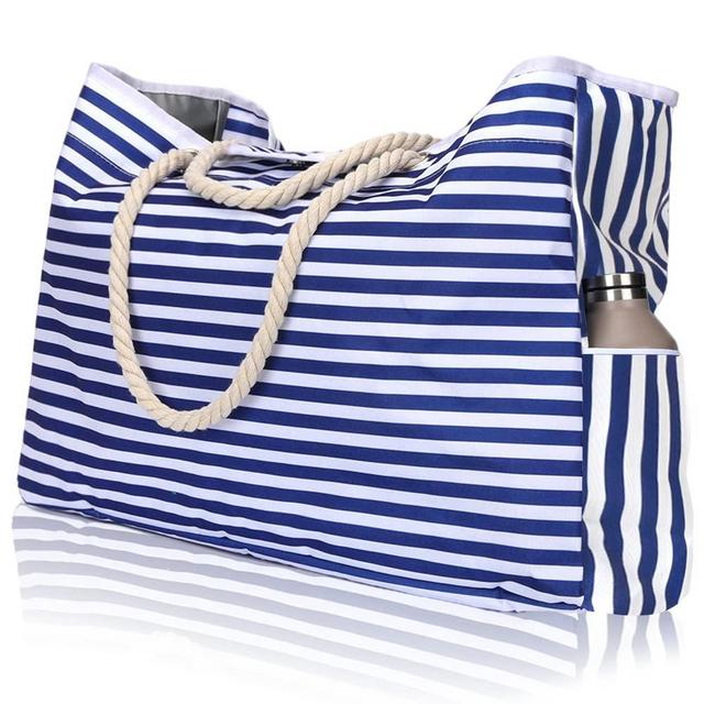 iBzecvi Large Beach Bag for Women Waterproof Sandproof Tote Bag with Magnet Button for Gym Swim Pool Travel Vacation Holiday