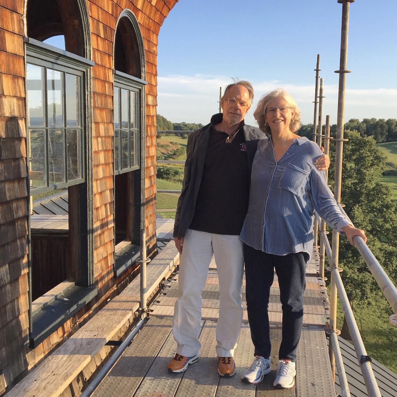 On a tour of the renovations to the Breeding Barn at Shelburne Farms, 2019