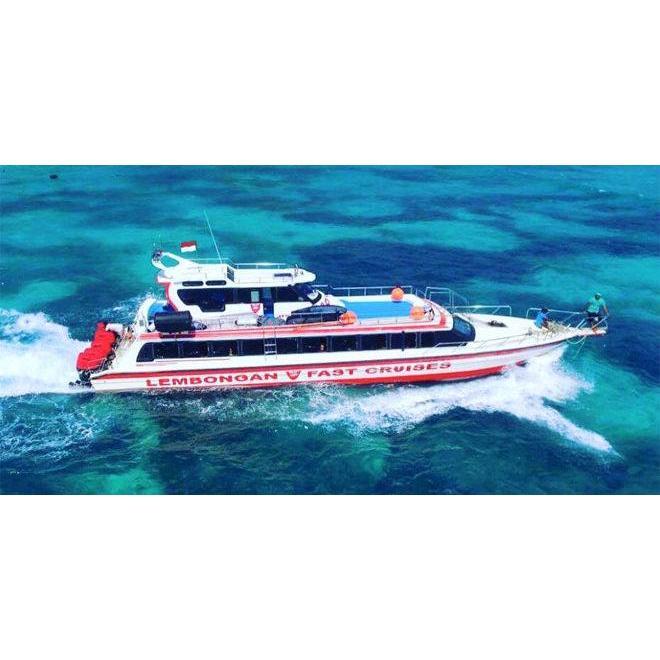 The Rocky Fast Cruise boat to Nusa Lembongan.
300,000 IDR (approx £15 return) with free pick-up from airport or Hotel!
