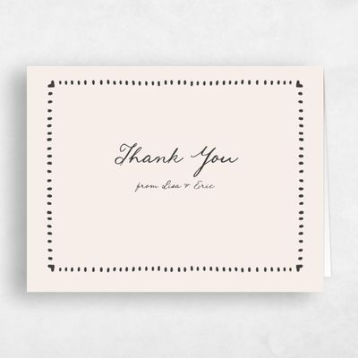 Linen, Beige Wedding Thank You - Jemima Landscape