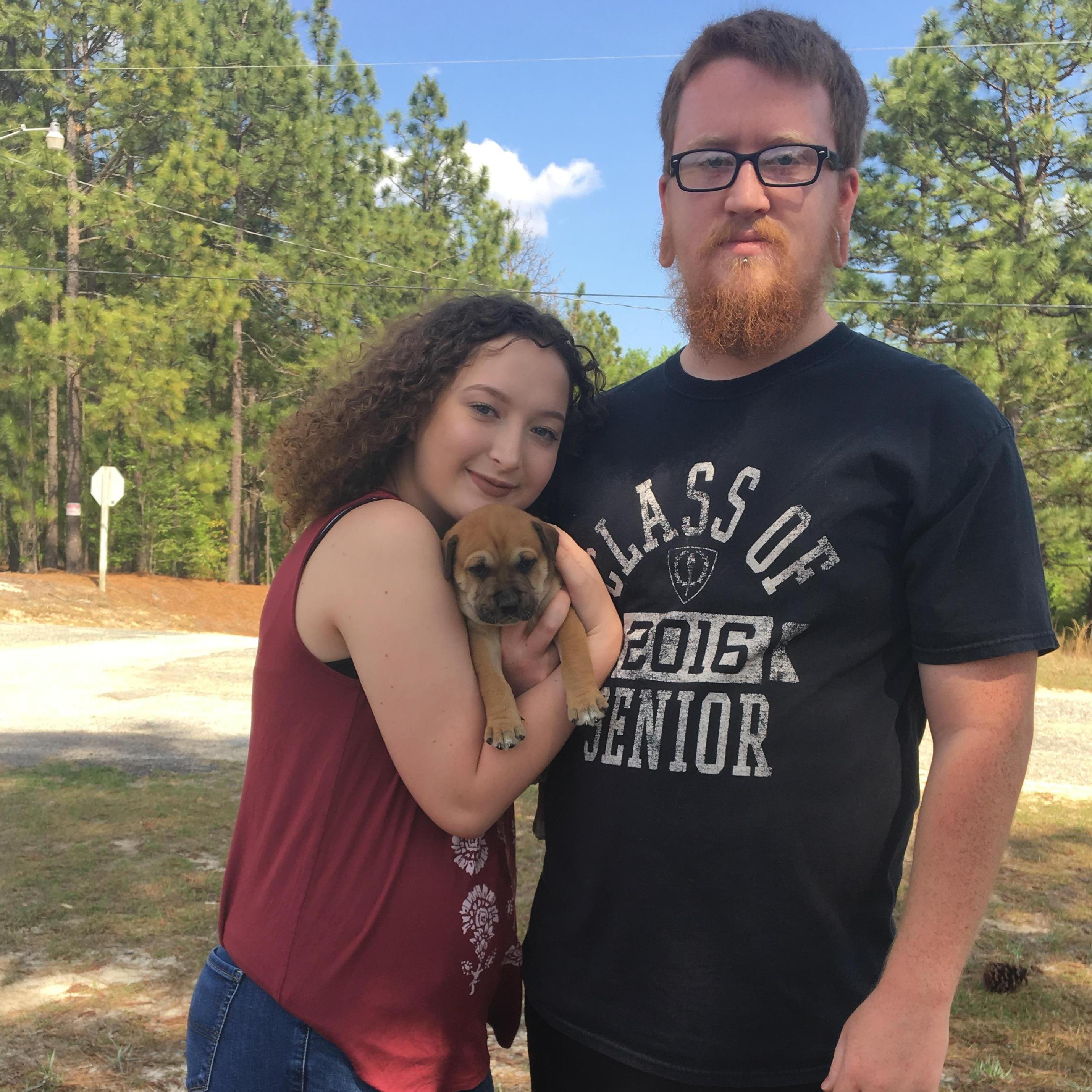 They got their first dog, Vader.