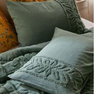 Jackie Tufted Sham Set | Olive Green | Urban Outfitters