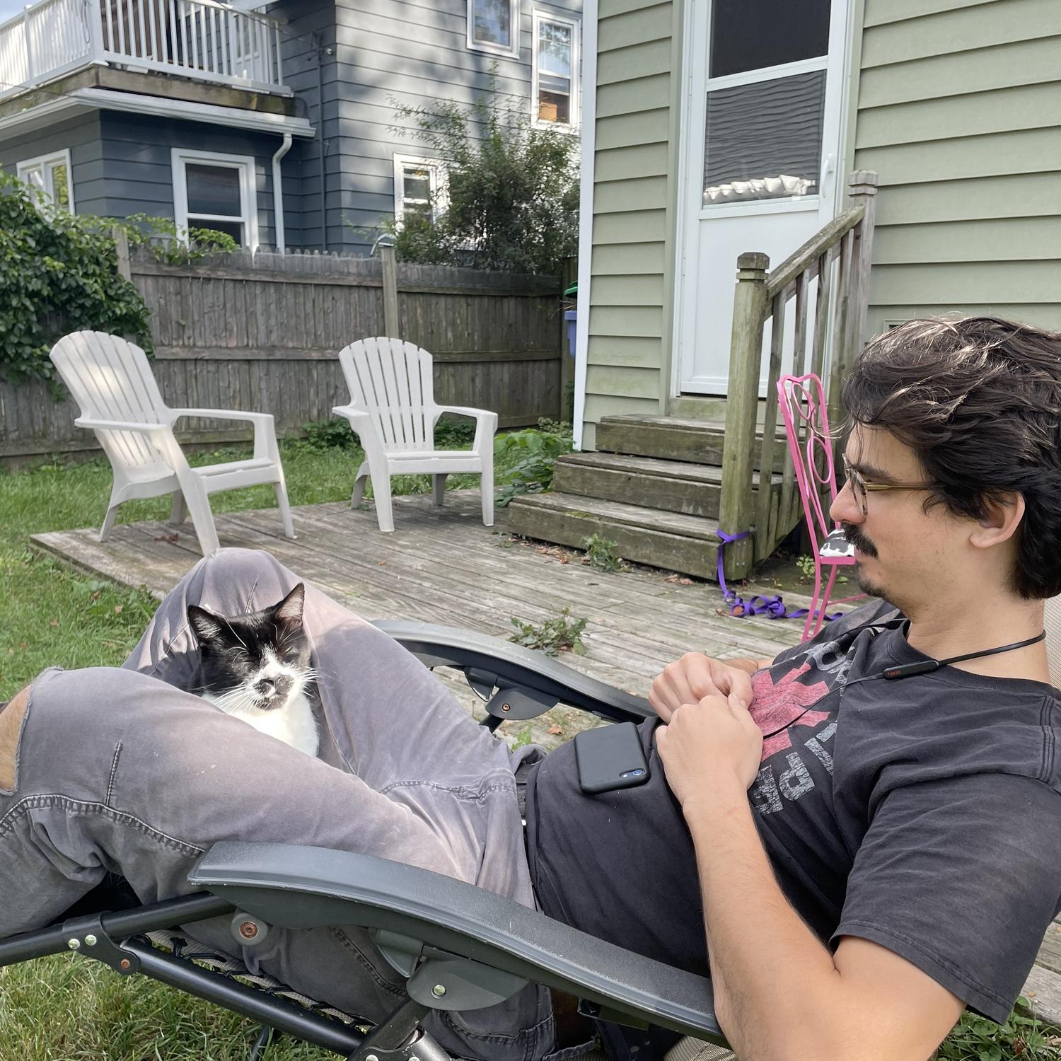 Musty and dad with matching facial hair