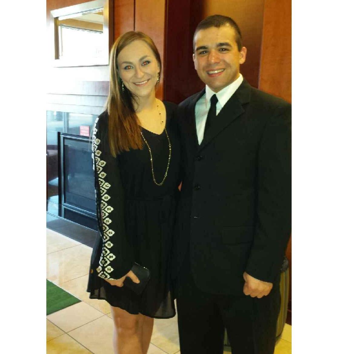 Eden and Josh at his fraternity formal in 2015 - we went just as friends!