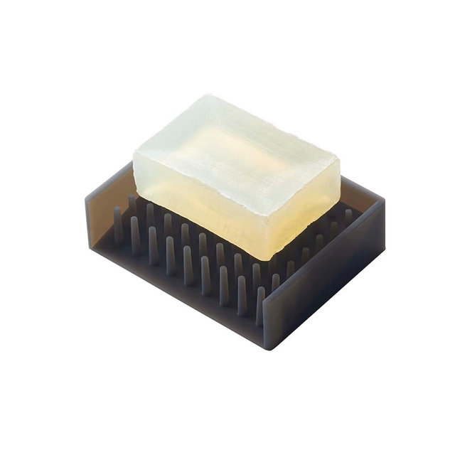 YAMAZAKI home 2995 Self Draining Soap Tray-Floating Holder Dish for Sink, One Size, Black