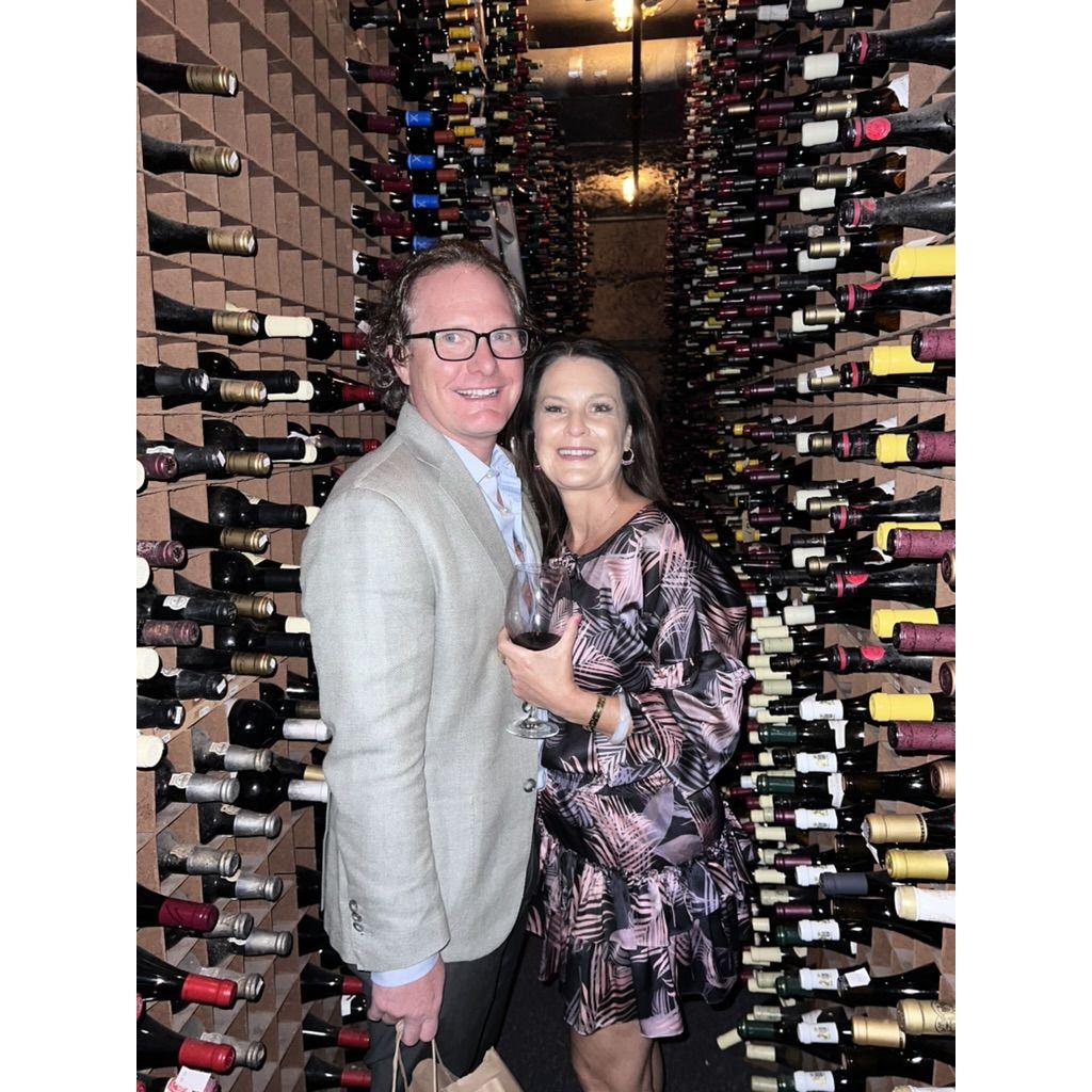 Celebrating another anniversary together at Bern's Steakhouse in Tampa, FL.