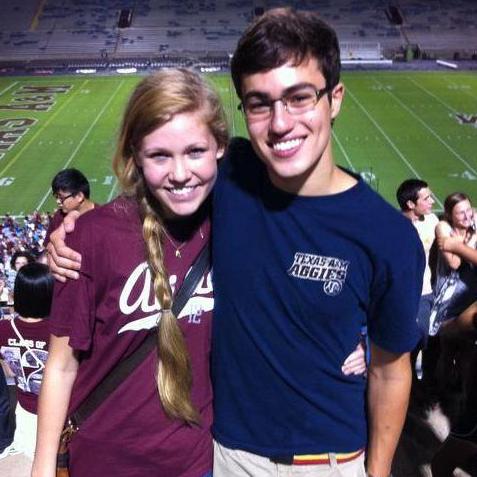 Caleigh's first time visiting Kelvin at A&M in 2011.