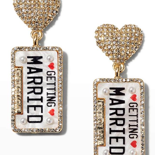 BaubleBarJust Married Earrings