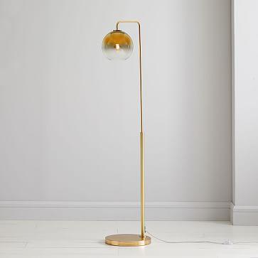 Sculptural Glass Globe Floor Lamp - Small (Ombre)