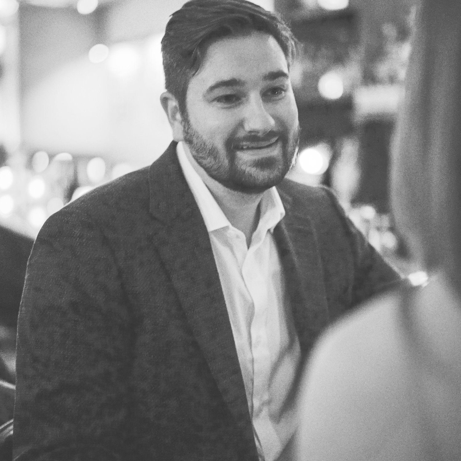 Engagement photos! The bar and seats we had our first date at!