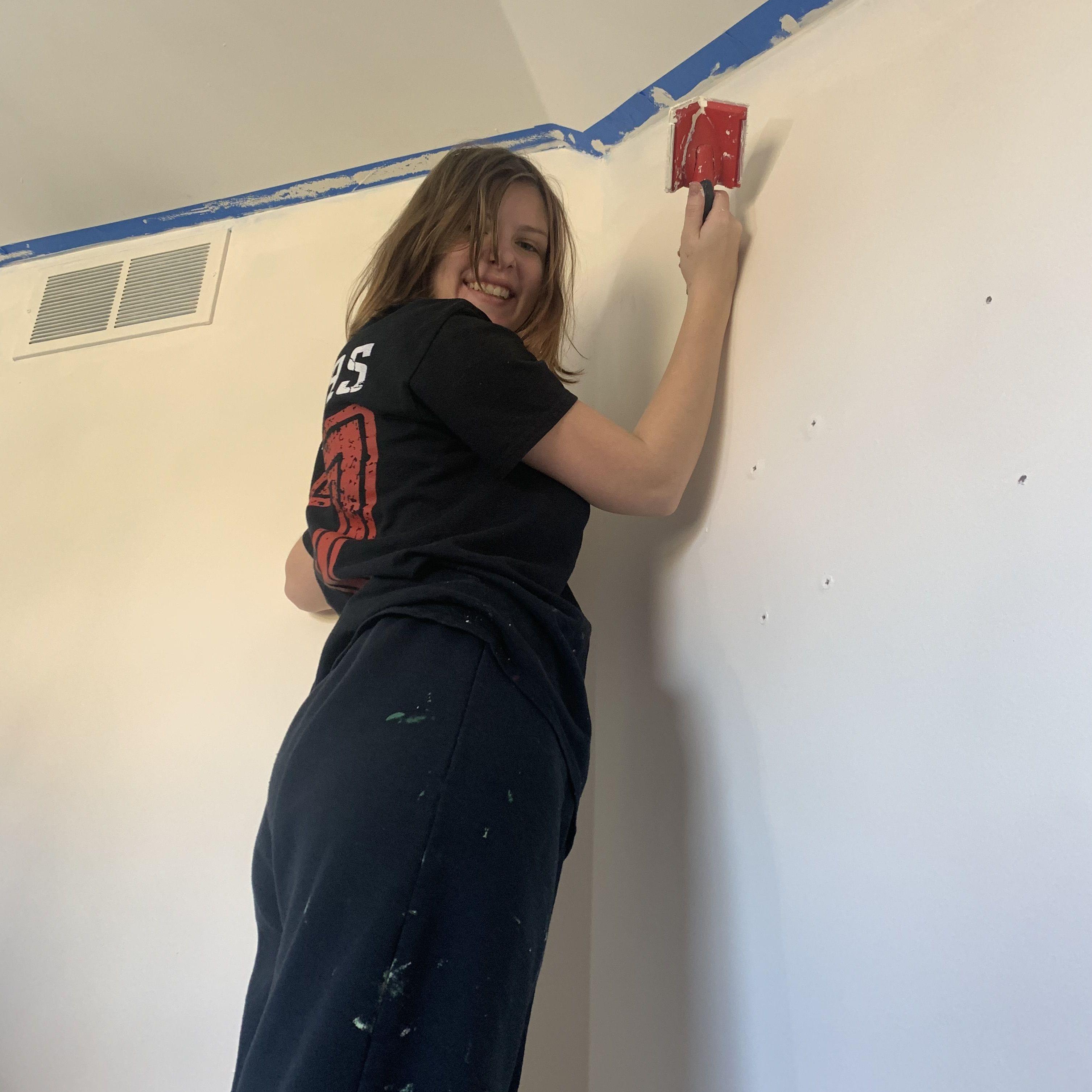 We moved in together during COVID and renovated our room. Brie's parents are essential workers, and Rory, Brie's nephew, had online school. Kayla and Brie switched off watching him between college classes