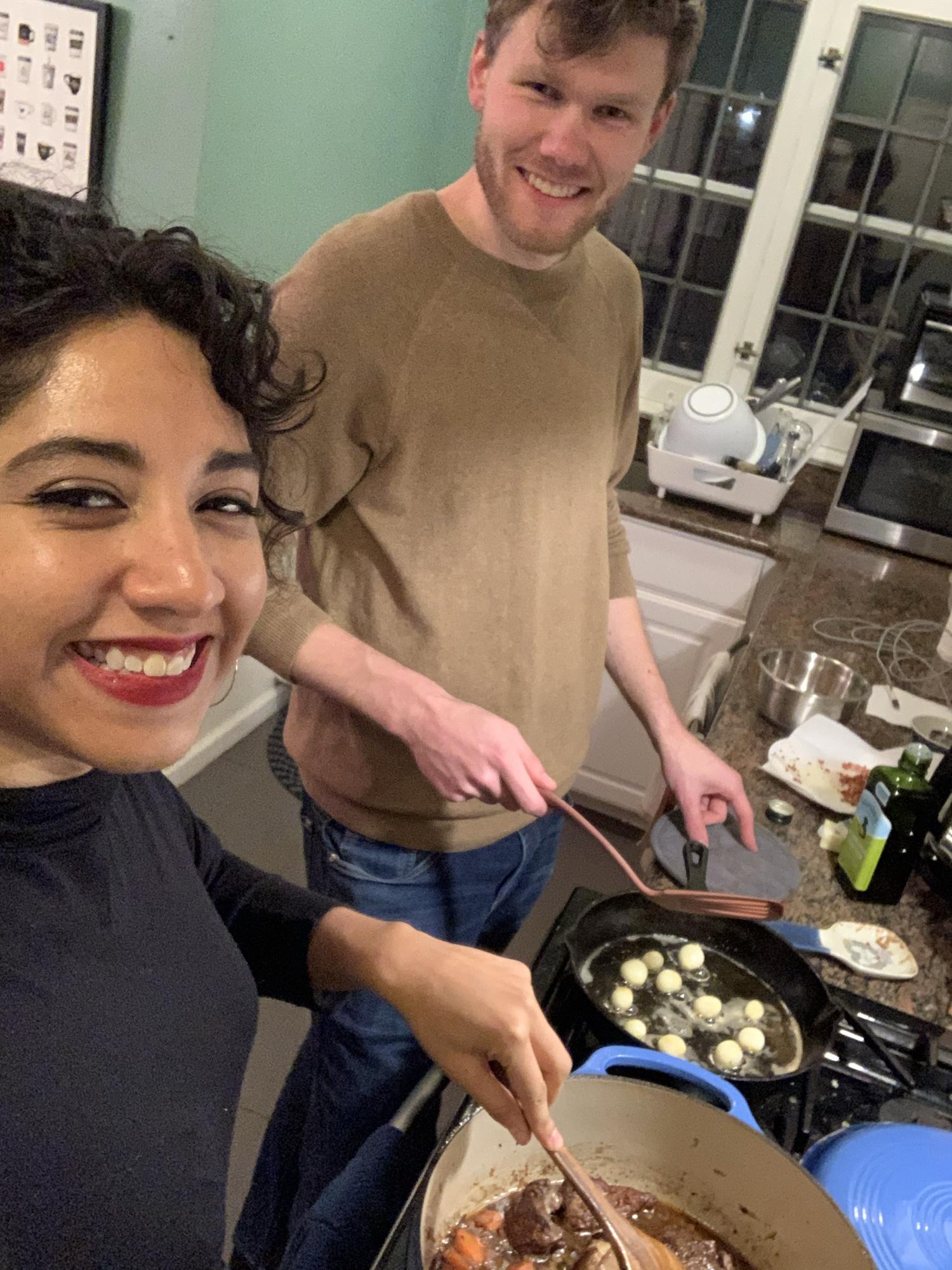 We pretty much always cook together now