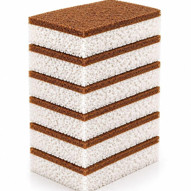 Heavy Duty Scrub Sponges for Dishes – Non-Scratch Kitchen Sponges, Tough on Grease, Safe for Nonstick Cookware, Multi-Purpose Cleaning Sponge (6 Pack)