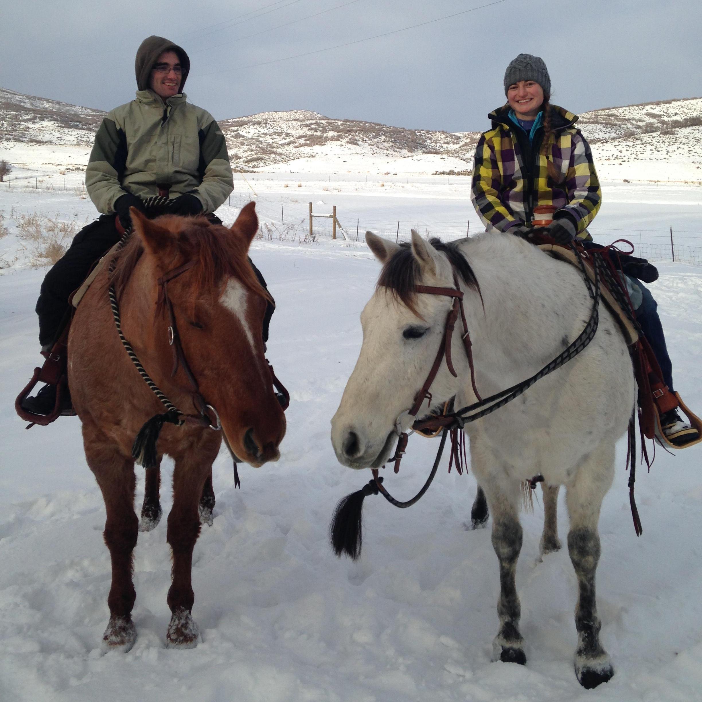 riding with Kevin's sister, Amanda, at Blue Sky Ranch in Utah!