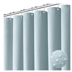 Dynamene Fog Blue Fabric Shower Curtain for Bathroom- 72x72