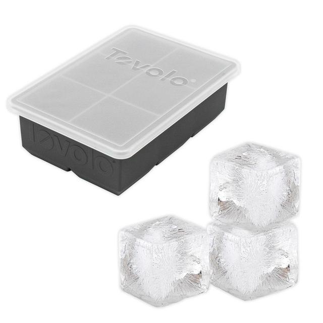 Tovolo® King Cube Ice Tray with Lid in Charcoal