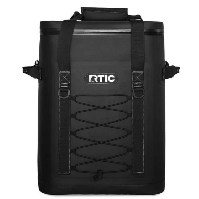 RTIC Backpack Cooler 30 Can, Insulated Portable Soft Cooler Bag Waterproof for Ice, Lunch, Beach, Drink, Beverage, Travel, Camping, Picnic, Car, Hiking, Black, 2nd Gen
