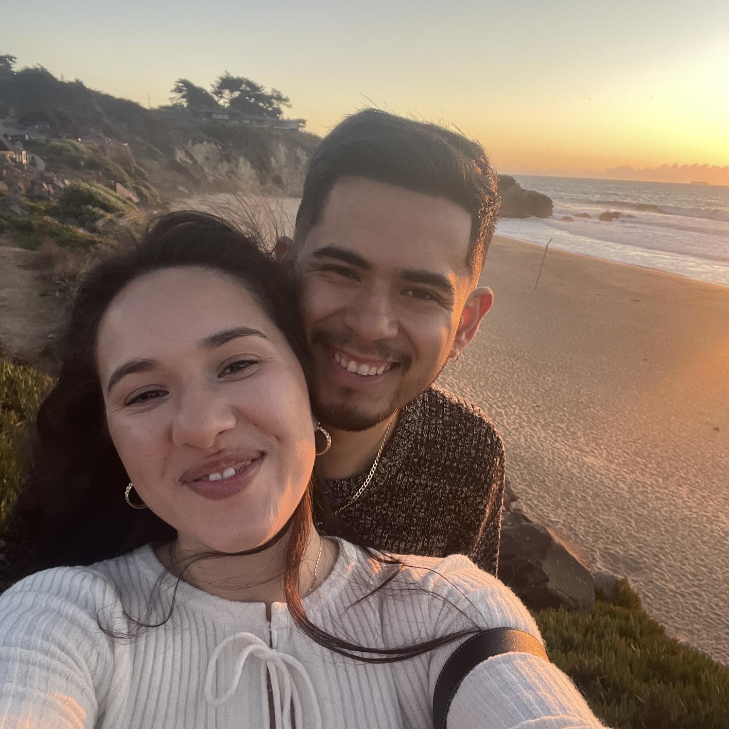 Our engagement shoot at Montara Beach in half moon bay. It was so cold!