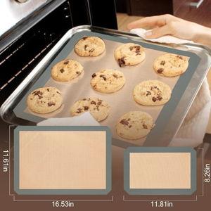 Silicone Baking Mat, 3 Pack (2 half, 1 quarter size)